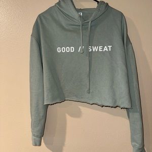 Rachael’s Good Eats Good Sweat Recreation Sweat OG Sage cropped hoodie